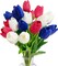 18 Pcs 13 Inches Artificial Tulip Flowers for 4th of July Decorations Tabletop Decorations